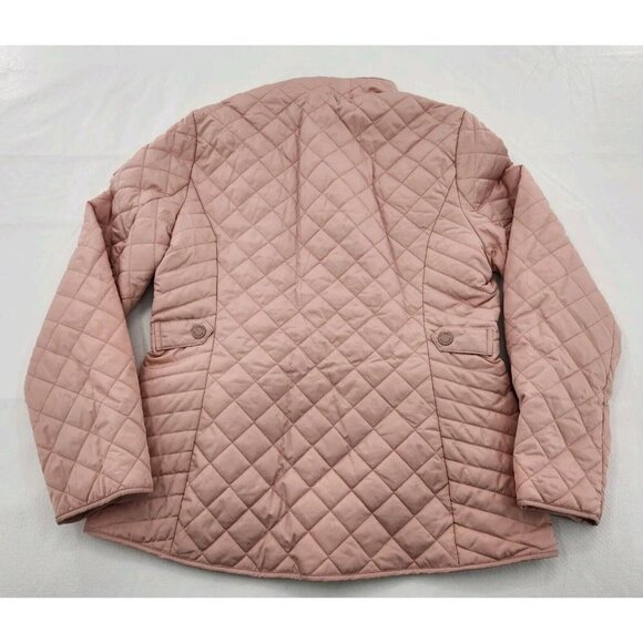 Tommy Hilfiger Winter Jacket Womens Size Small Pink Quilted Full Zip Pockets - Picture 2 of 6